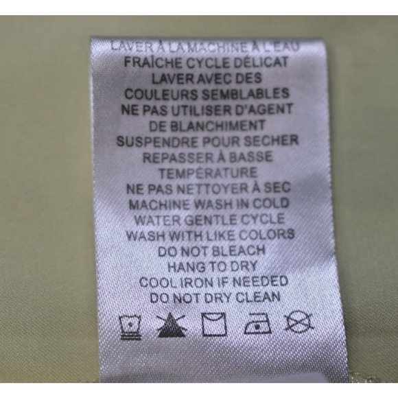 Rachel Roy Button Up Shirt Butter Yellow Cap Sleeve Collared Lagenlook Sz L EUC - Picture 5 of 10